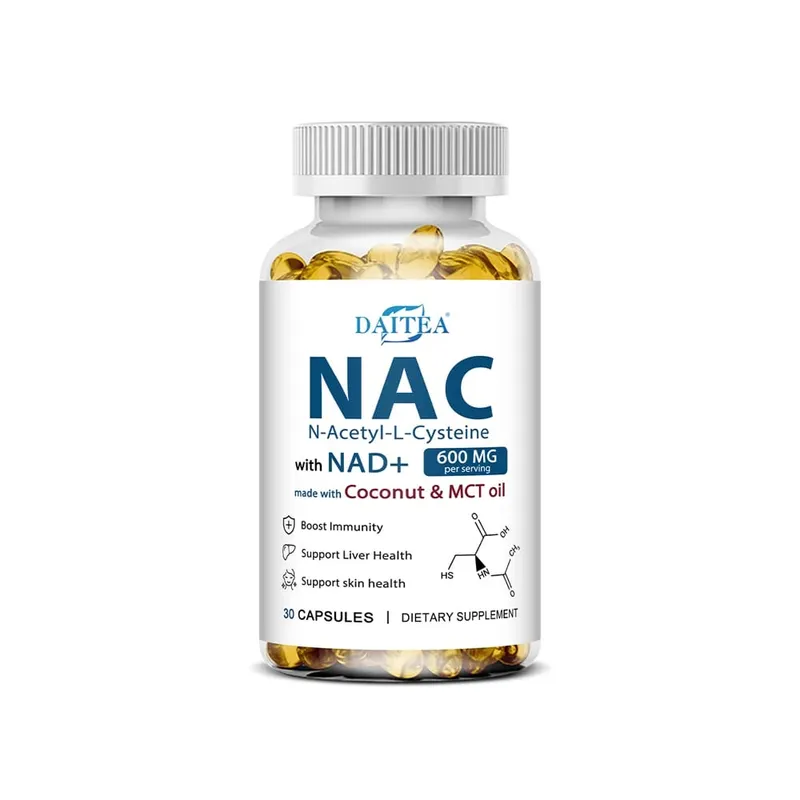 N-Acetyl Cysteine NAC Supplement with NAD+ Antioxidant Support Support Liver Health Skin Health Gluten Free 120 Capsules