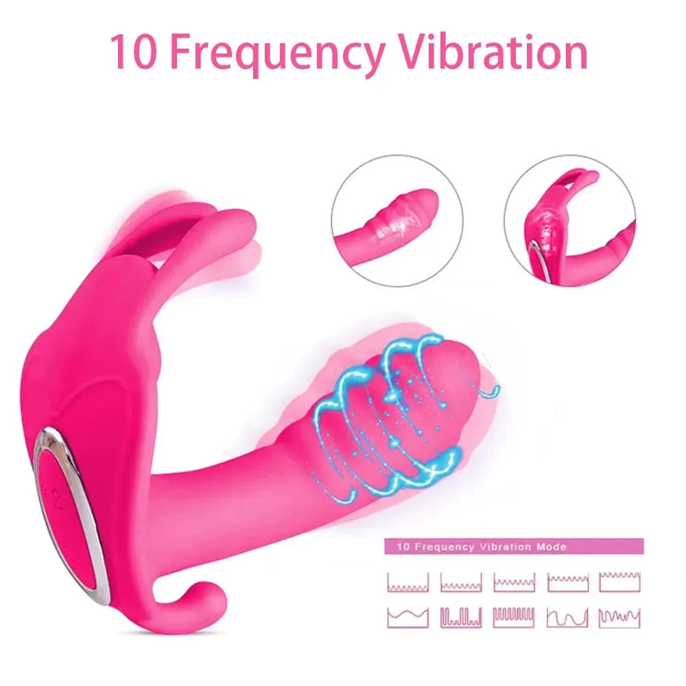 Remote Wearable Dildo Vibrator para sa Babae Clitoris Stimulator G-Spot Massager Babae Anal Butt Plug Vibrating Adult Sex Toys 18+