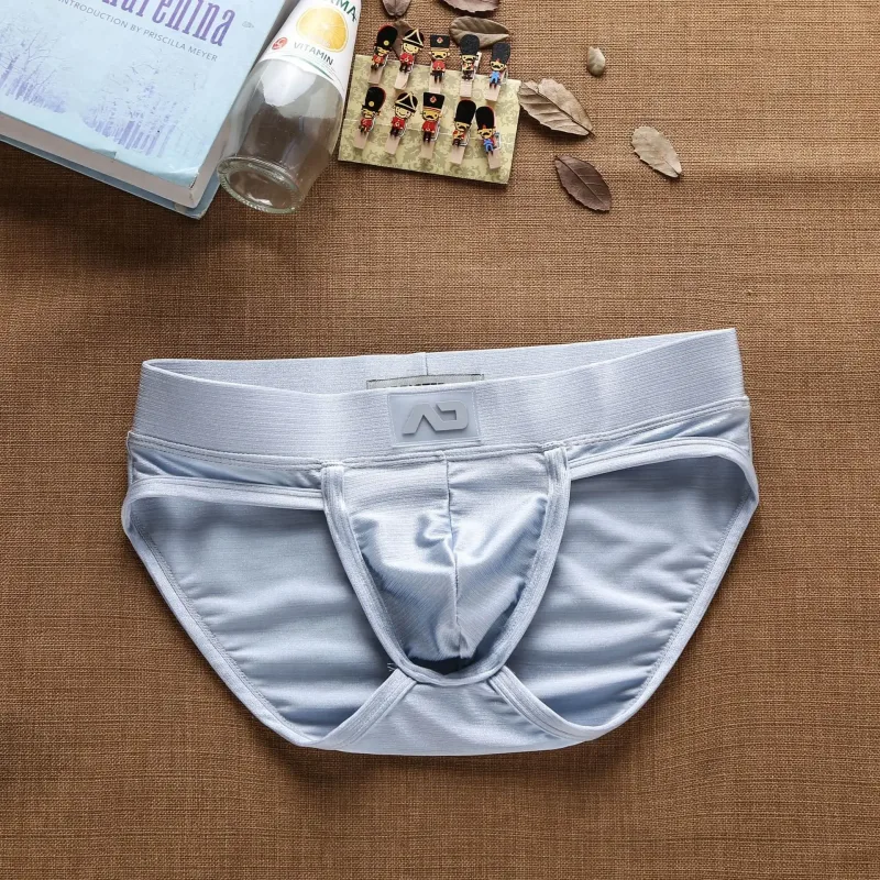 2025Simple, solid color, fashionable, men's low-rise nylon brushed bright briefs AD3-M257 — image 18