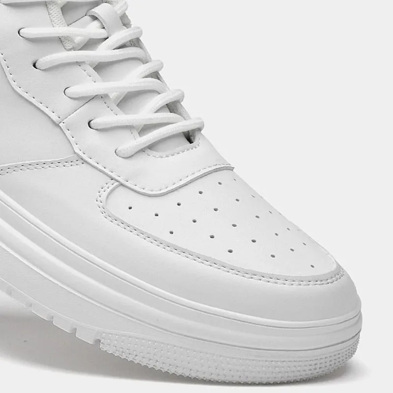 2026 남성용 새로운 높이 증가 신발 8cm 보이지 않는 엘리베이터 스니커즈 White Leathe Sport Zapatillas De Hombre 빅 사이즈 46 — image 4