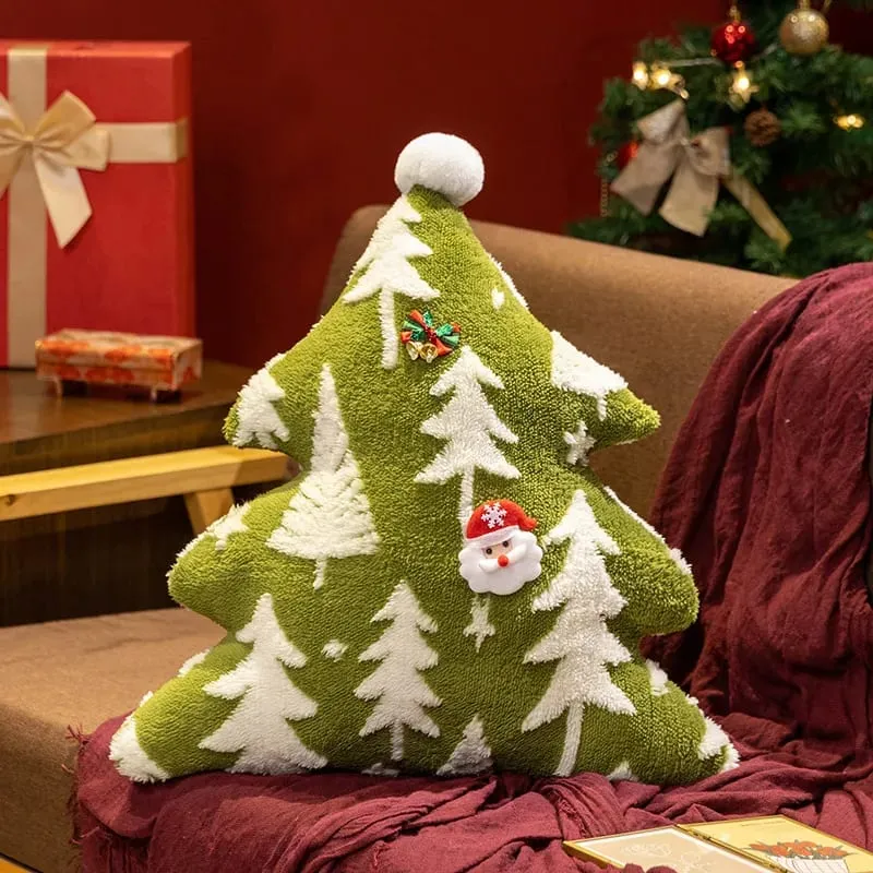 1PC Christmas Tree Stuffed Throw Pillow Sofa Cushion Home Christmas Party Winter Decor Gift — image 9
