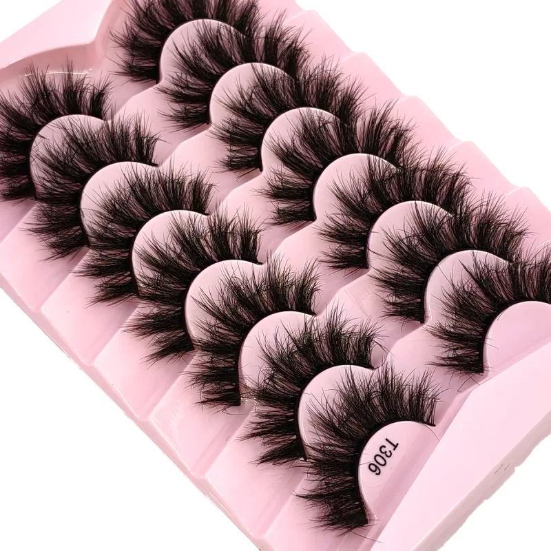 Fluffy Lashes Mink False EyelashesThick Cat Eye Makeup Long Natural Volume 3d Eyelashes Extension Wholesale Mink Eyelashes