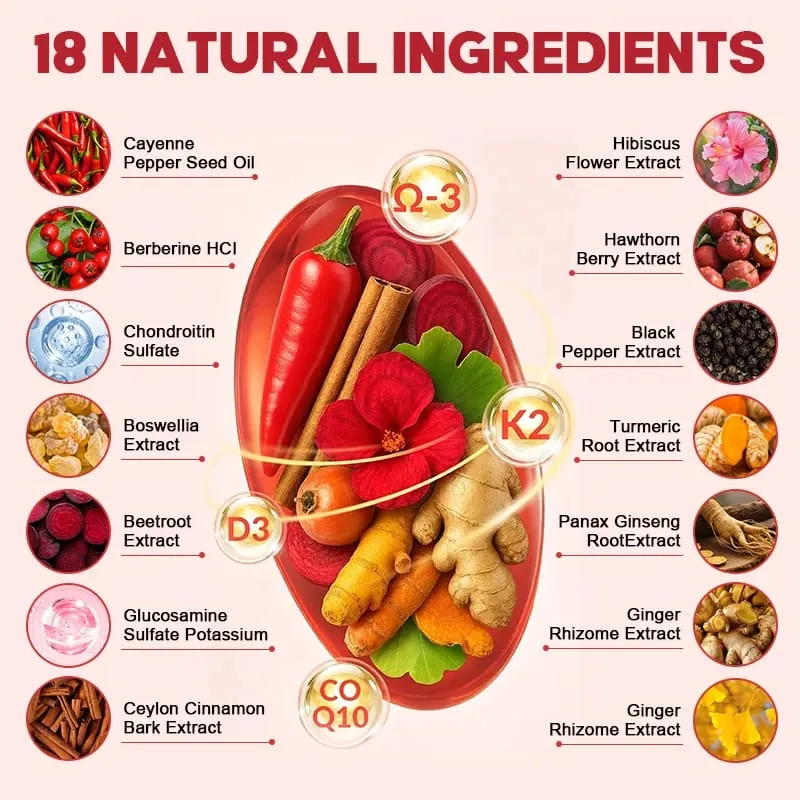 Cayenne bors kapszula – támogatja a szív- és érrendszer egészségét, javítja az emésztést és a vérkeringést D3 K2 vitaminok gyógynövény-kiegészítő