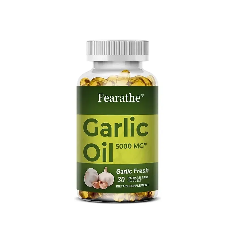 น้ำมันกระเทียมซอฟเจล 5000 Mg ภูมิคุ้มกันการไหลเวียนโลหิตหัวใจ Unflavored Non-GMO อาหารเสริมปราศจากกลูเตน