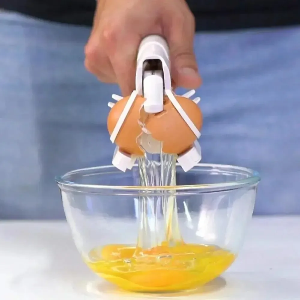 1pc Egg Shell Cracker Separator Creativity Handheld Egg Opener Egg Breaker Kitchen Gadget Tool With Separation Eggs — image 1