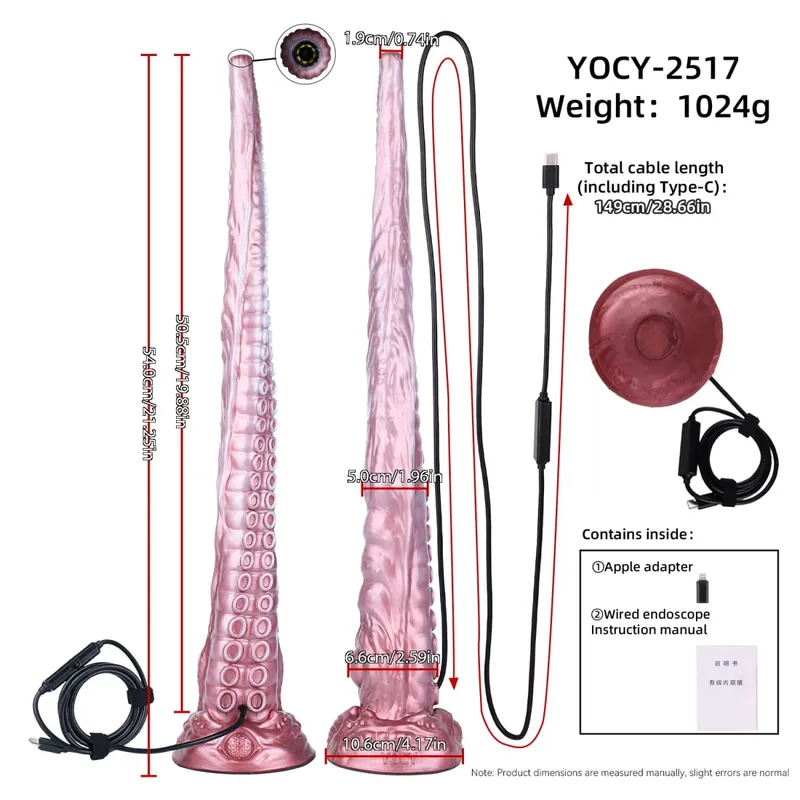 Anal Plug Silicone Dildo Endoscope Camera Anal Dilator Anus Extender Vaginal Butt Expansion Fantasy Dildos Extreme Sex Toys — image 9