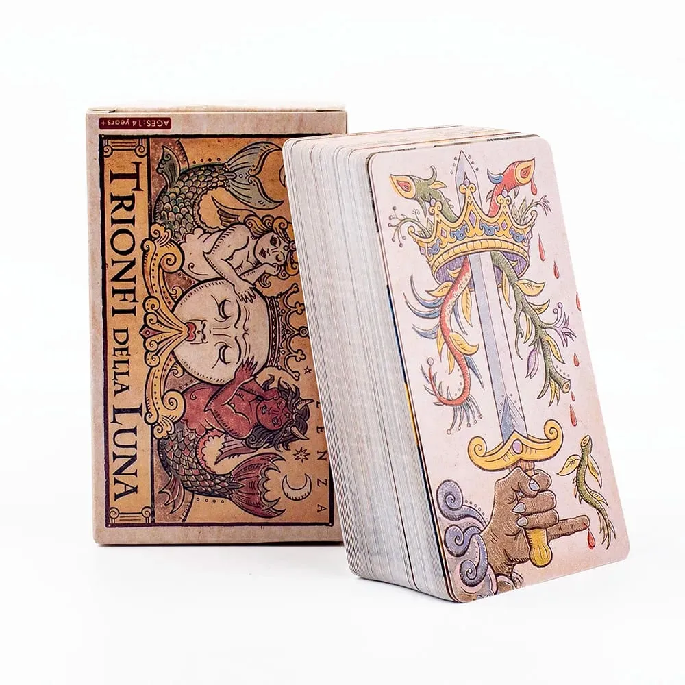 Trionfi Della Luna Tarot Cards Russian Visions 81Pcs Divination Fate Deck Board Game Card For Family Party 10.3*6Cm — image 2