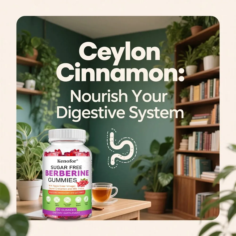 Berberine Gummies - with Ceylon Cinnamone Milk Thistle - Support Immune Heart Metabolic and Digestive Health - 60 Gummies — image 4