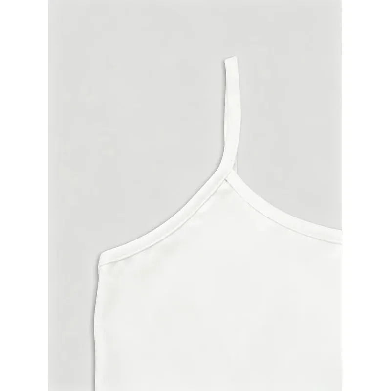 Women Romantic Aesthetic Graphic Cami Top Leopard Love Lip Sleeveless White Spaghetti Strap Crop Tank Vest
