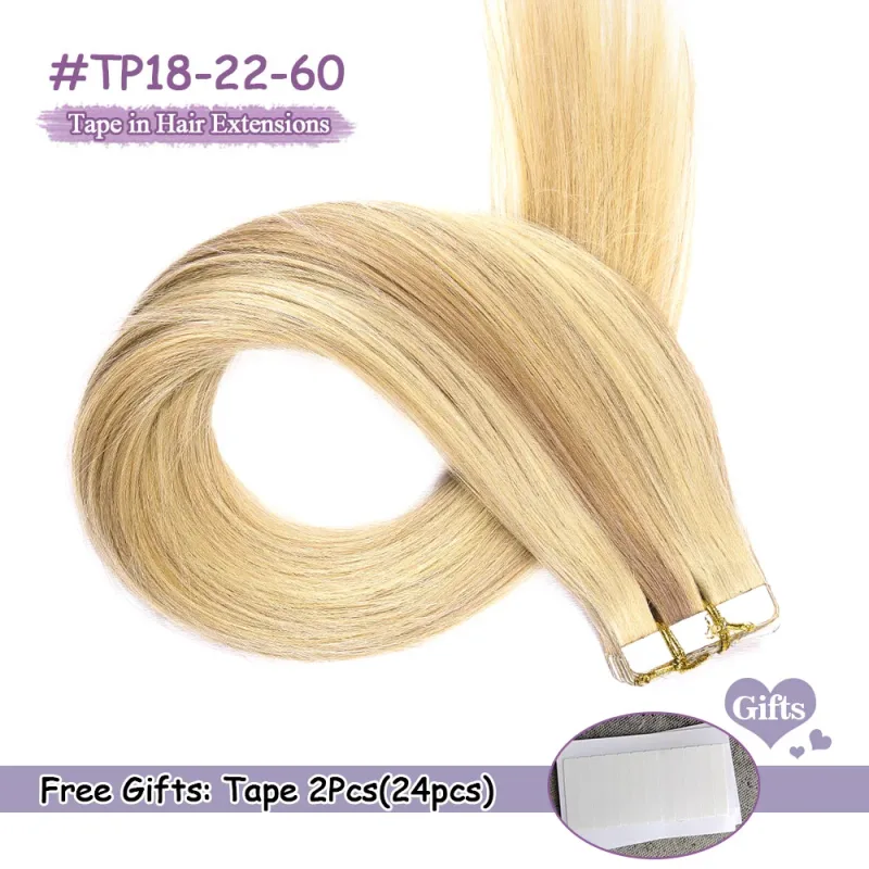Seamless Tape In Extensions Human Hair Remy Tape In Human Hair Extensions Invisible Natural Hair Extensions For Women 50g/100g