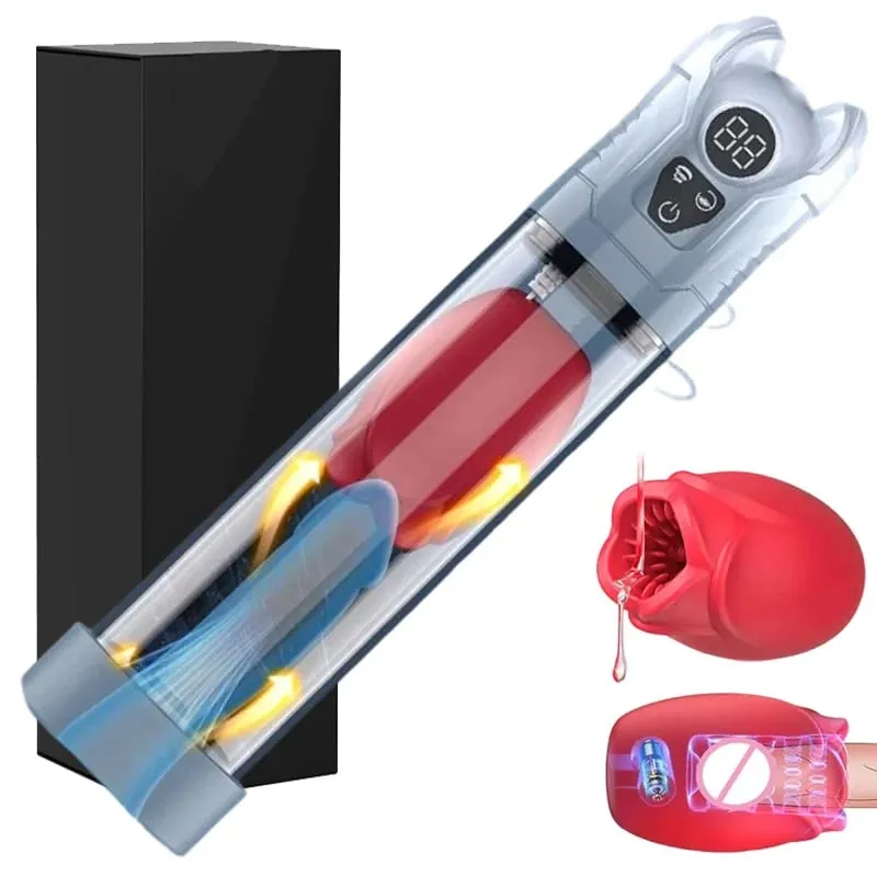 Enlarger Pump Penis Enlargement Extend Vacuum Pussy Pumps Male Masturbator Air Pressure Device Adult Sex Toys Games for Men LED