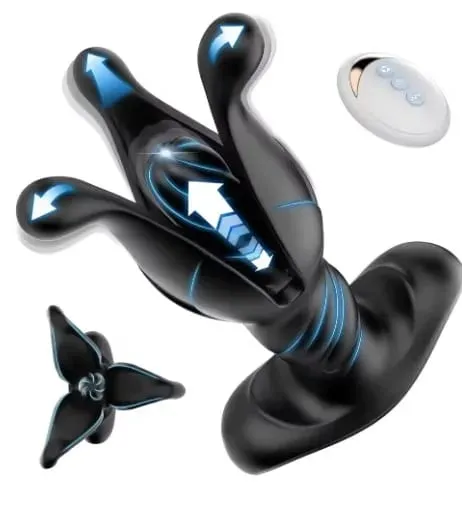 Remote Control Sex Toys Vibrator for Men Prostate Massager 9 Tension Shock Flapping Telescopic Vibrating Anal Plug for Adult
