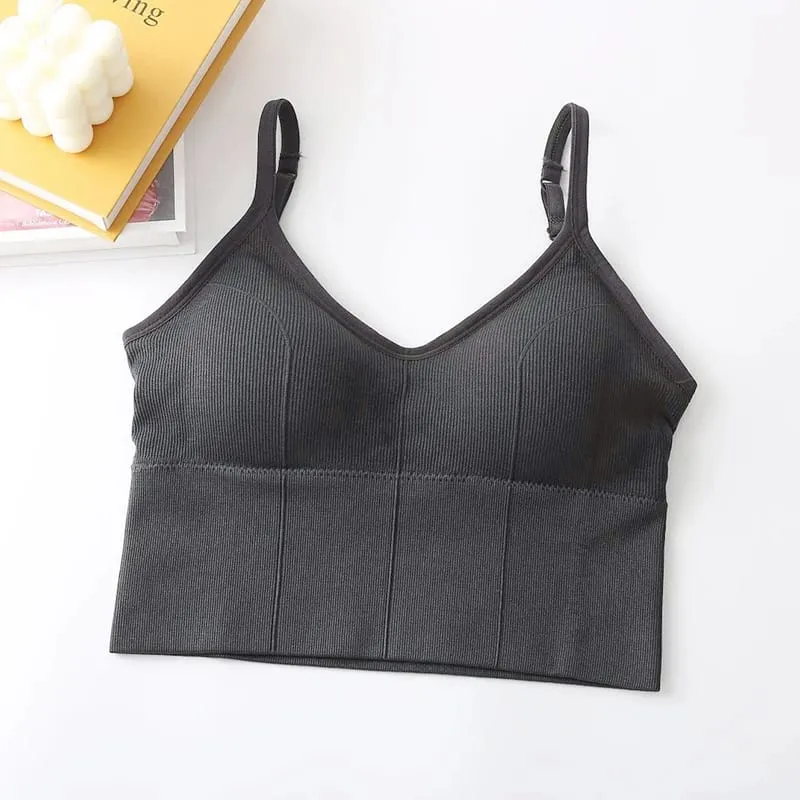 Sexy Backless Bralette Active Bra for Women Seamless Padded Bra Women Lingerie Cotton Wireless Long Tops Brassiere Bra — image 9