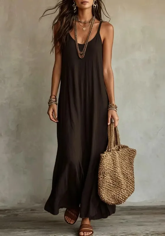 Backless Cami Dresses Summer Women Boho Dress Spaghetti Strap Sleeveless Casual Maxi Dress Long Sundress Holiday Beach Wear — image 8
