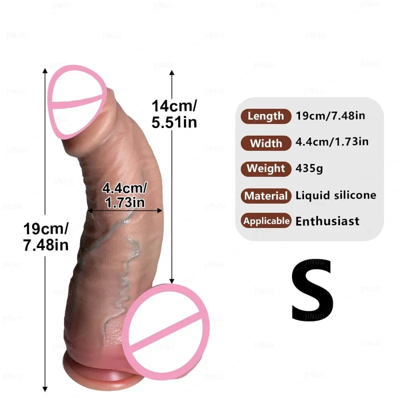 Realistic 3Sizes Phimosis Dildo Realistic Penis Soft Silicone Male Genitals Vaginal Masturbation Suction Cup Dick Woman Anal Sex — image 9