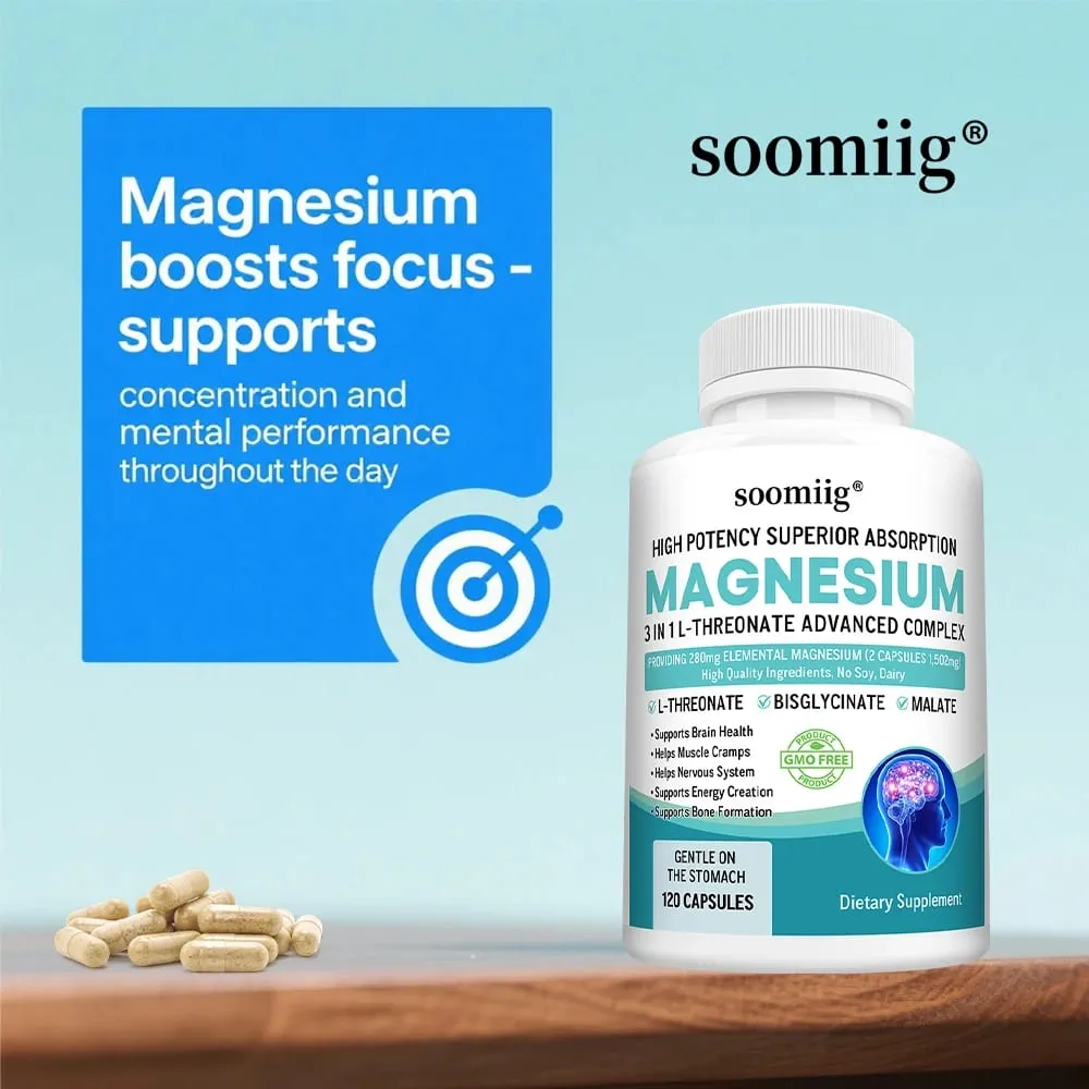 3-in-1 - Magnesium L-Threonate Glycinate Malate Brain Health Sleep Support Enhanced Immunity Energy Metabolism — image 4