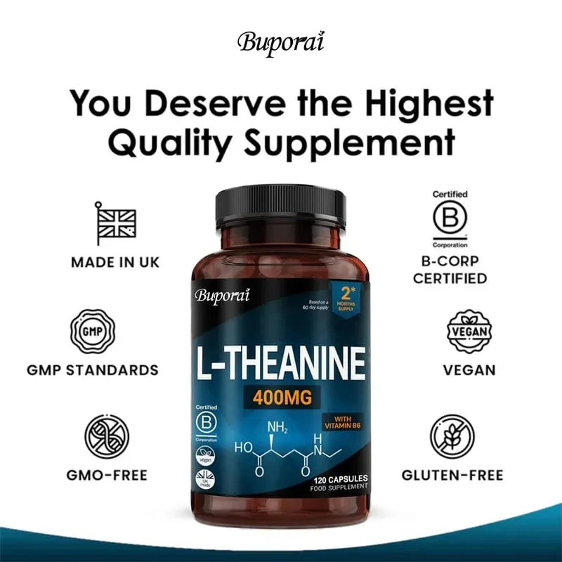 L-Theanine 400MG - Improve Mood and Reduce Anxiety Enhancing Concentration and Cognitive Function — image 4