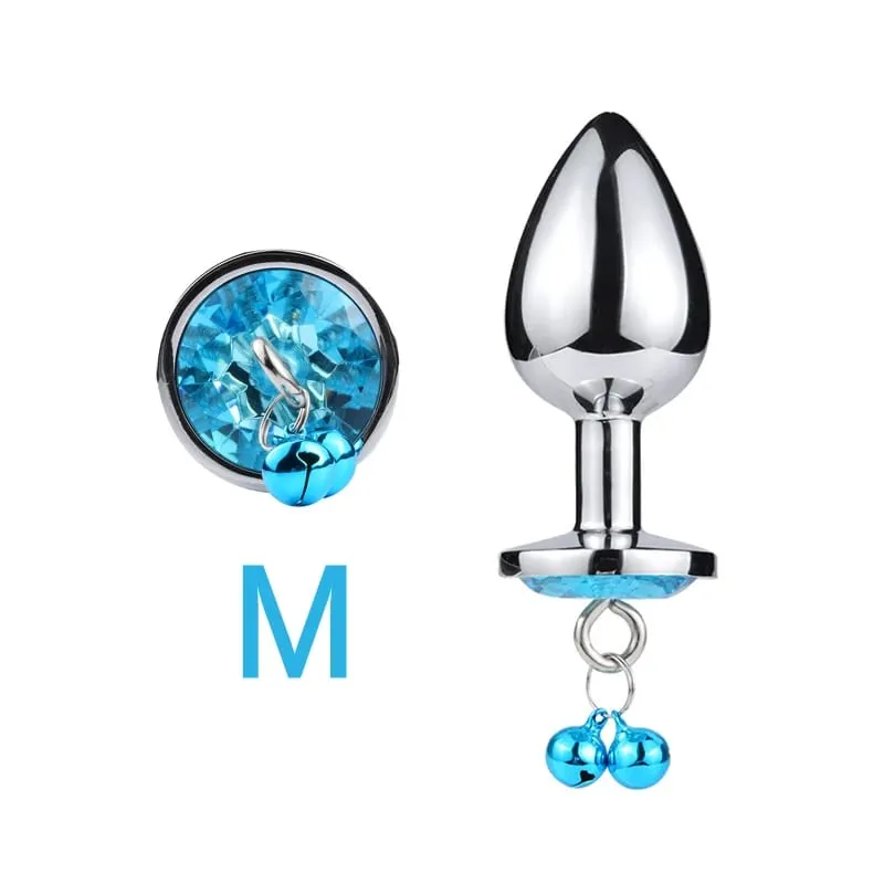 3 Sizes Metal Bell-shaped Anal Plug Traction Chain Anal Massage Prostate Stimulation Massage Tools Adult Sex Toys For Couples