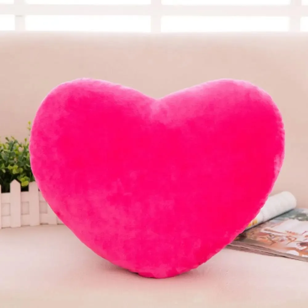 Pink Color Home Decorative Valentines Day Heart Pillow Soft Pillow Pillow Heart Shape