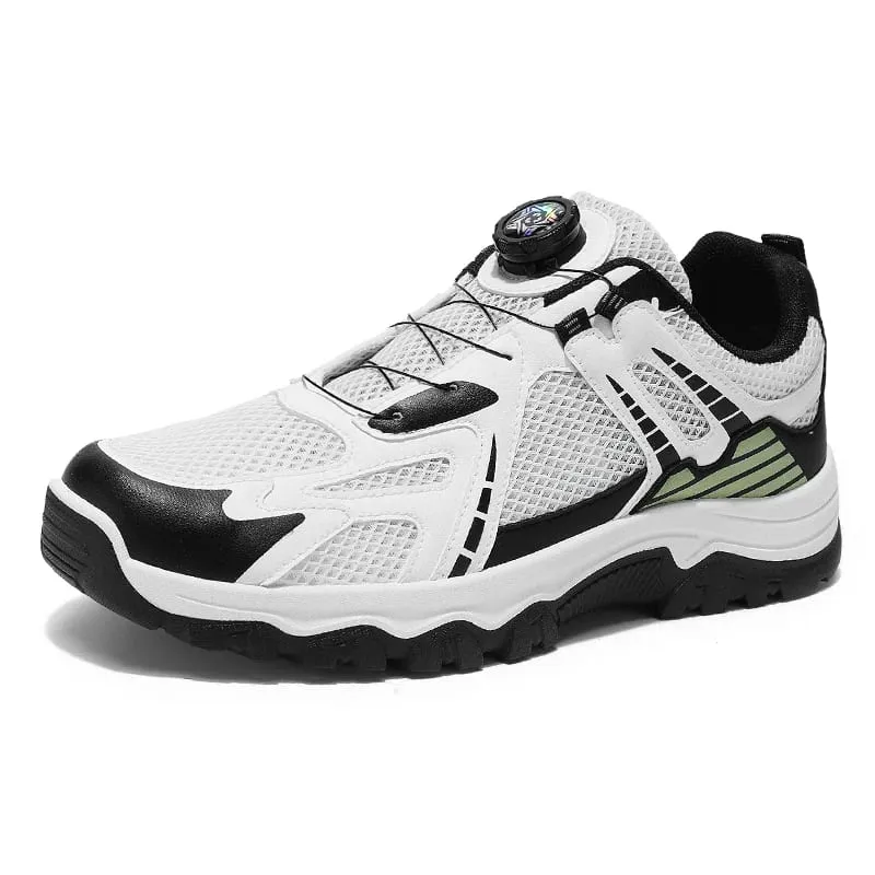Men's breathable casual sneakers summer soft sole non-slip outdoor running shoes classic Rotating shoelaces light sports shoes — image 8