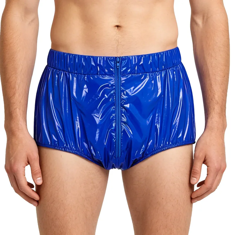 Mens Waterproof Diaper Cover Underwear Front Zipper Elastic Waistband Leakproof Briefs Swimwear Adaptive Special Needs Panties — image 2