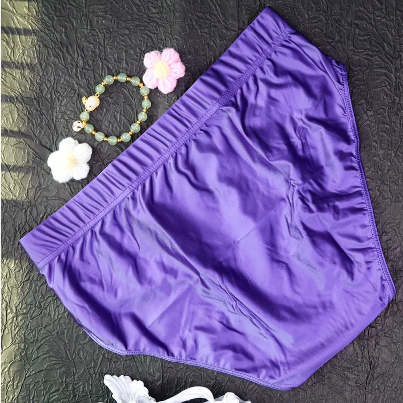 new Mens Briefs Underwear Satin-like Breathable Low-Rise Underpants Male Panties Men's glossy underwear — image 8