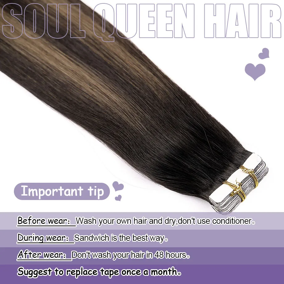 Seamless Tape In Extensions Human Hair Remy Tape In Human Hair Extensions Invisible Natural Hair Extensions For Women 50g/100g