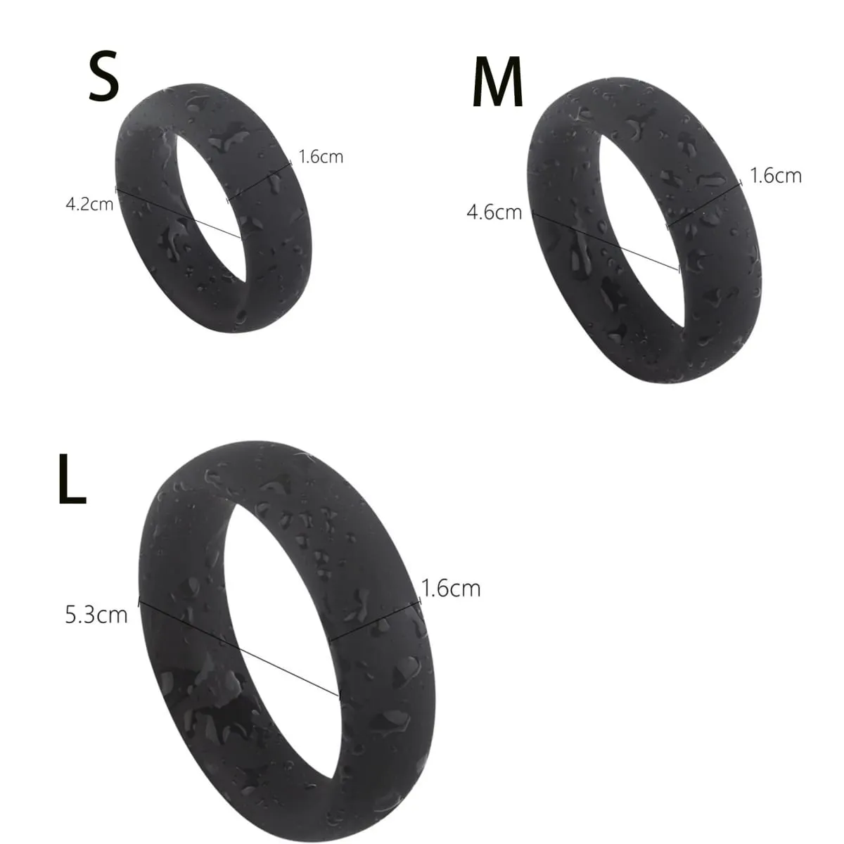 3 Pieces Male Cock Ring Penis Ring Delay Ejaculation Scrotal Binding Ball Stretcher Silicone Cockring Sex Toy For Men