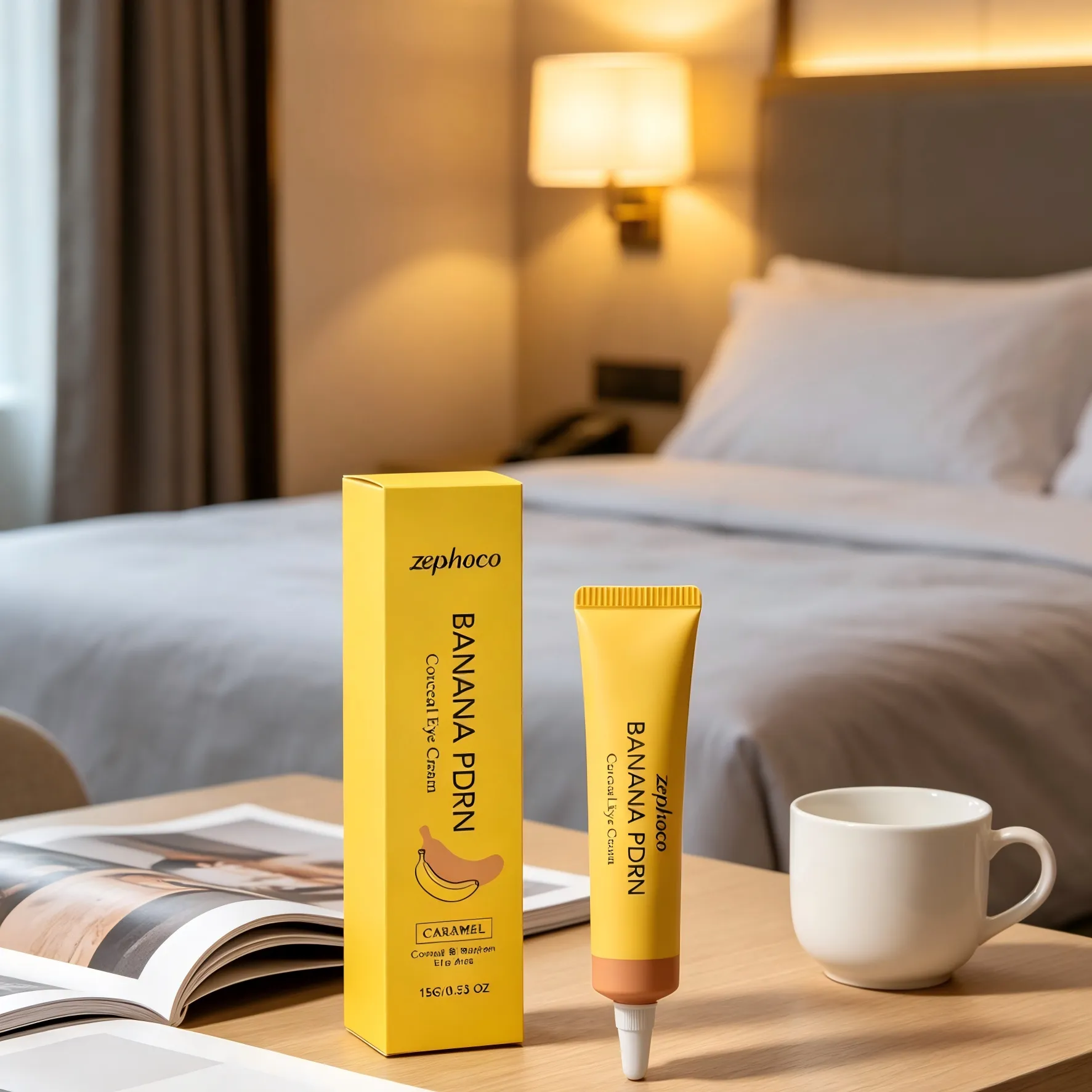 Zephoco Dark Circles Concealer Banana Pdrn Cover Blemishes Eye Brightener Lightweight Non-sticky Under-Eye Concealer Moisturizer
