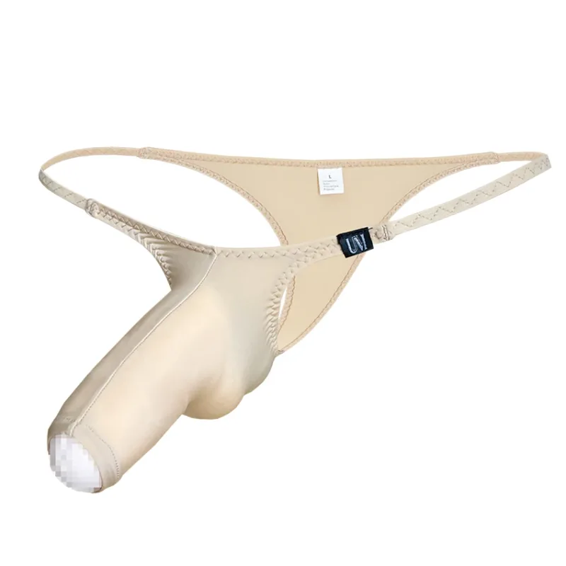 Sissy Sexy Mens Long Sleeve Open Crotch Bikini Soft Stretch Separated Pouch Breathable Sleep Loungewear Underwear