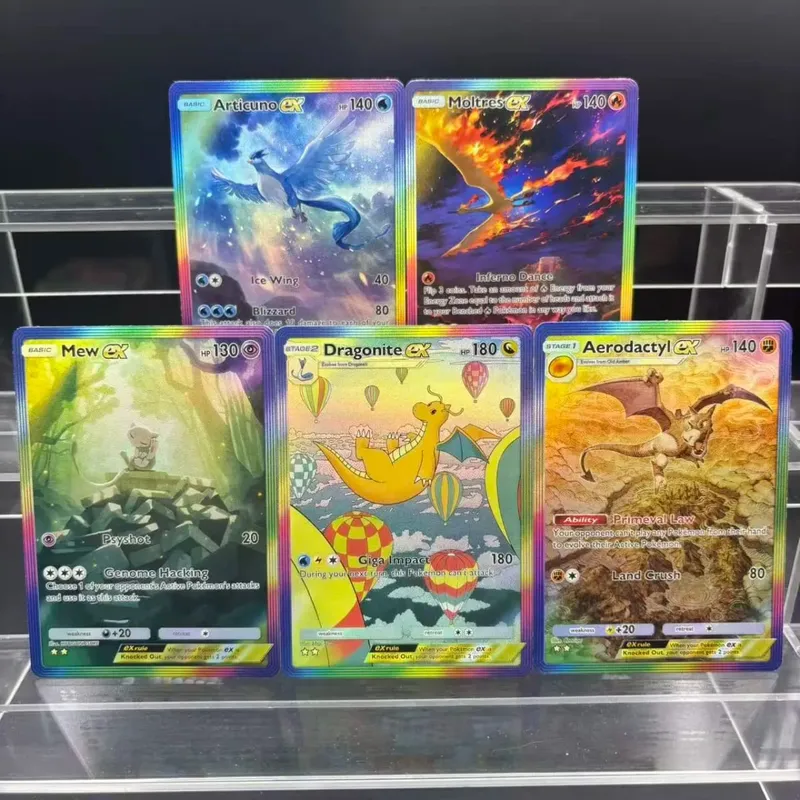 5pcs DIY POCKET Collection Cards Mewtwo Leafeon ex Self Made Single Card Classic Game Anime Card Gift Toy