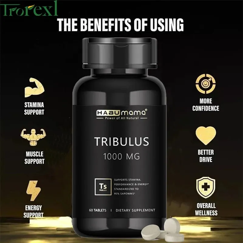Ανδρικό συμπλήρωμα ενίσχυσης Tribulus Terrestris Pills High Purity που ενισχύει την ενεργειακή αντοχή και ταχεία δράση 60 ταμπλέτες — image 2