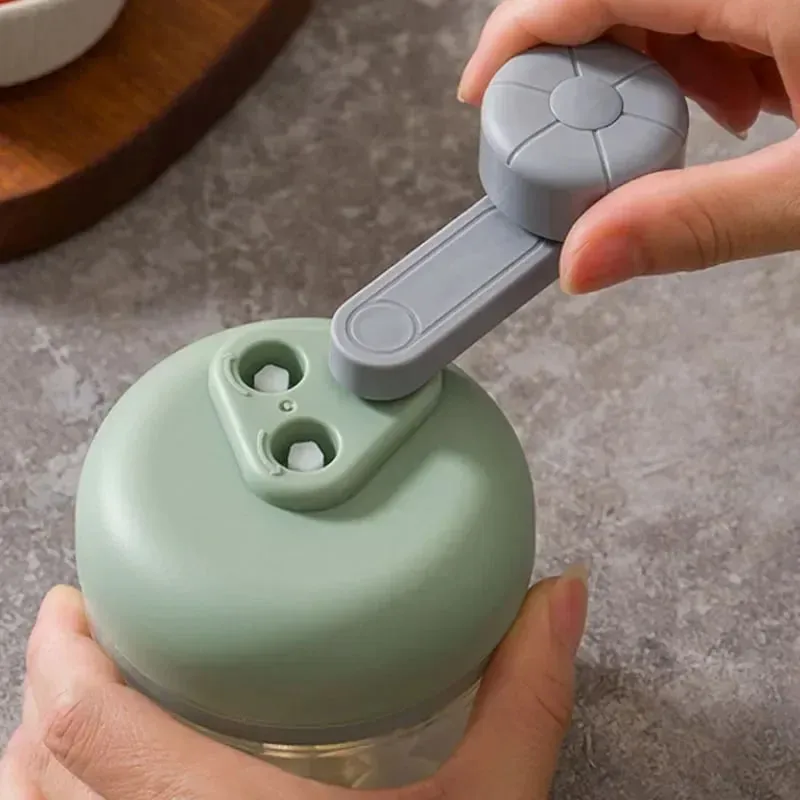 Multifunktionel grøntsagshakker Lille foodprocessor Manuel hånddrevet madhakker Hakkerværktøj Hvidløg Køkkengadgets