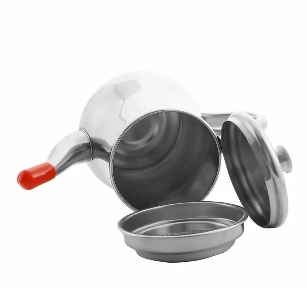 Strainer Oiler Stainless Steel Household Leak-Proof Pot Pour Oil Bottle Practical Oil Cans Seasoning Jars Kitchen Supplies — image 6