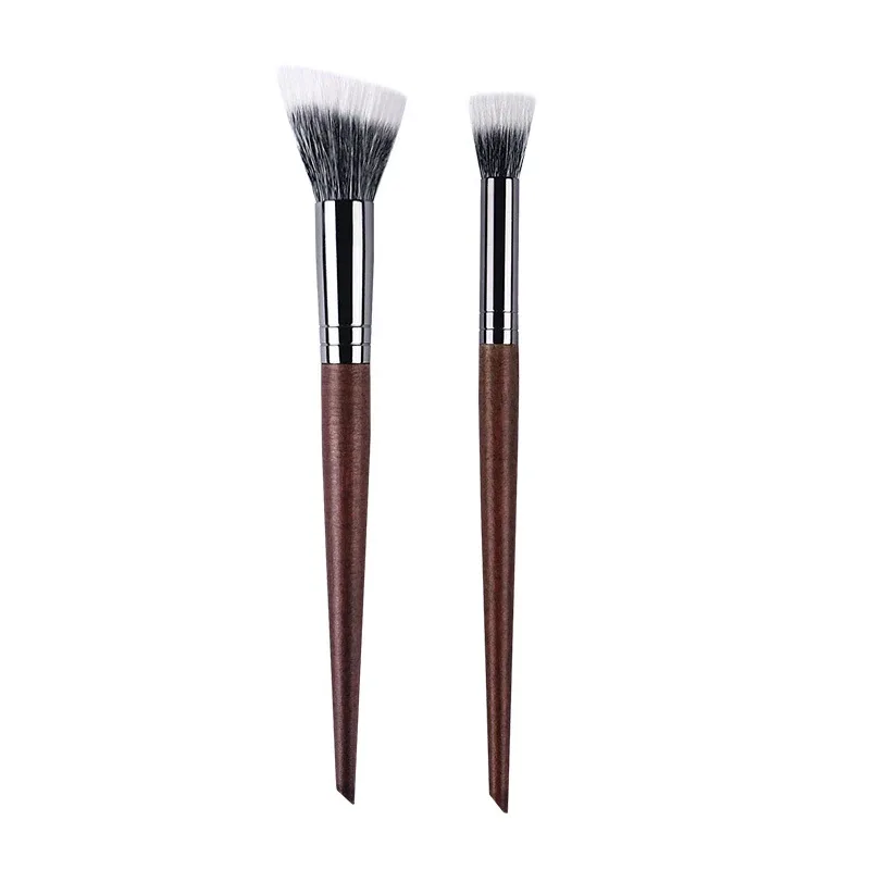 Professional Makeup Brushes Powder contour Setting Multi-Functional Make up Brush Stippling Blush soft Natural wood goat hair