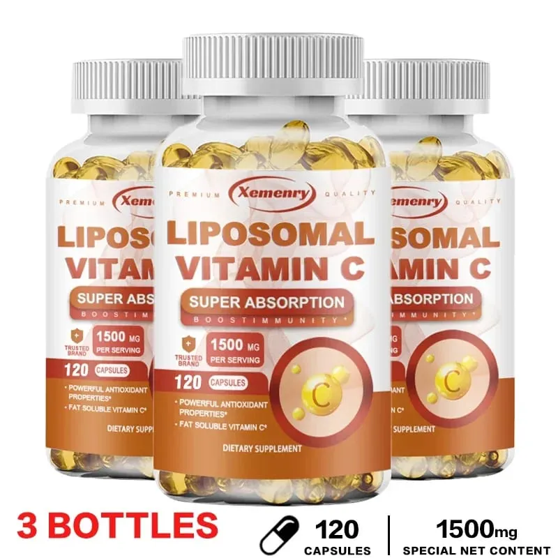 Vitamina C Lipossomal - Suporta Suplemento Energético de Absorção de Antioxidantes e Nutrientes e Promove a Saúde Imunológica