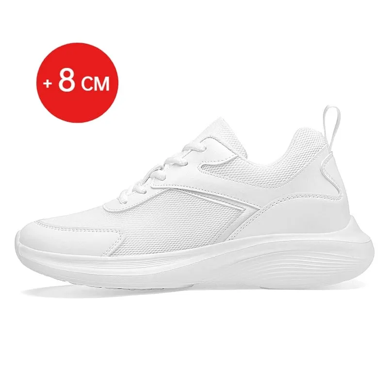 Men Fashion Height Increasing Sneakers Breathable Mesh Height Increase Shoes Microfiber Sole Comfortable Outdoor Walking Shoes — image 9