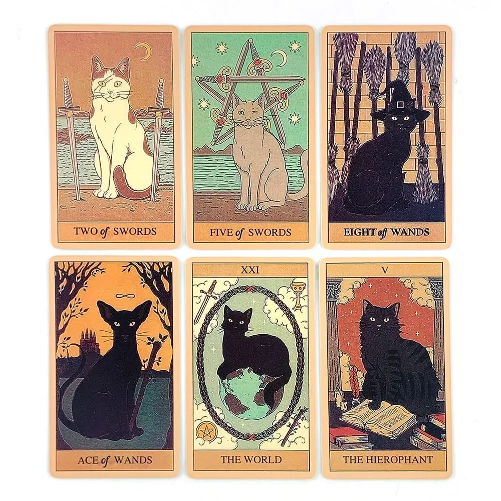 Cats Rule Earth Tarot Cards 78 Oracle Deck Unique Cards For Cat Lovers and Tarot Enthusiasts Perfect For Divination & Gift Givi