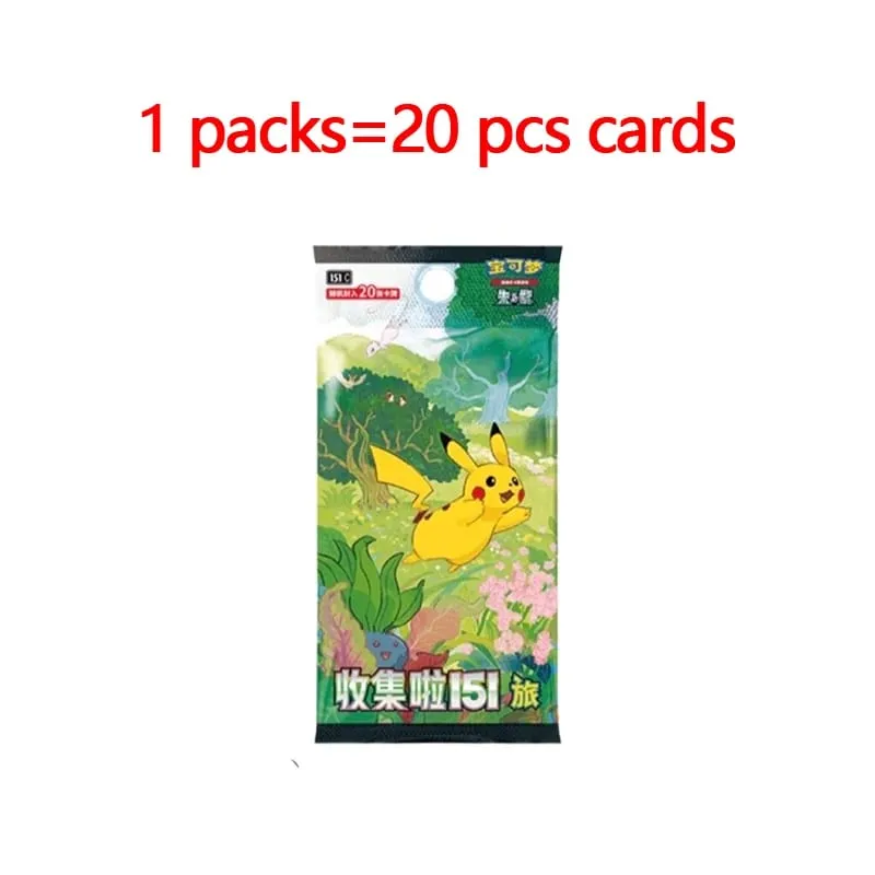 Kad PTCG Dagangan Pokemon Tulen Asal Dikumpul 151 Jld.2 Lihat Pek Tambahan 151 Set Syiling Kumpul Buku Kad Hadiah Kanak-kanak