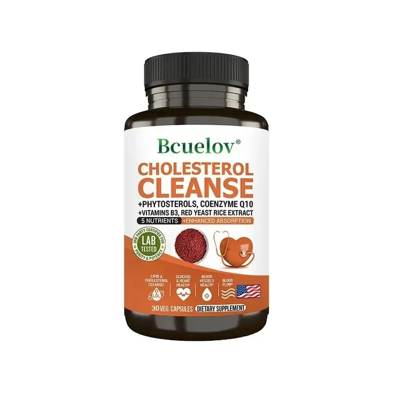 Cholesterol Cleanse Capsules with Coenzyme Q10 Red Yeast Rice Extract Antioxidants Maintain Cardiovascular Health — image 9