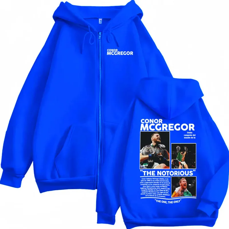 Conor Mcgregor The Notorious Zipper Hoodies Men's Clothes Harajuku High Street Jacket Sweatshirt Oversized Zip Up Pullover Coats