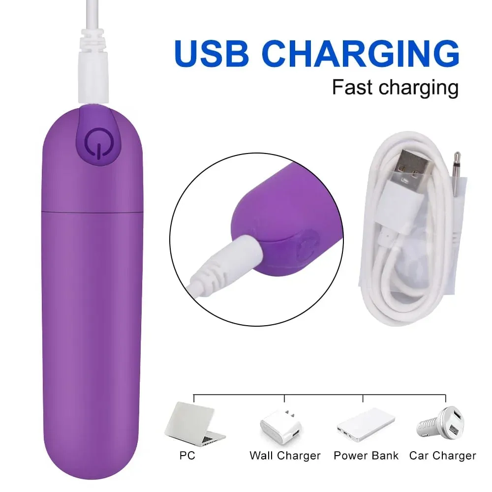 Mini Bullet Vibrátor nőknek Erős lökés, vibráló mellbimbó hüvely csiklóstimulátor, tolóműködő szexjátékok 18 év feletti pároknak — image 5