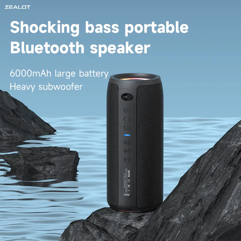 Zealot-S51Pro 40W 고출력 블루투스 스피커 3D 스테레오베이스 블루투스 스피커 휴대용 IPX5 방수 적합한 TWS 붐 박스