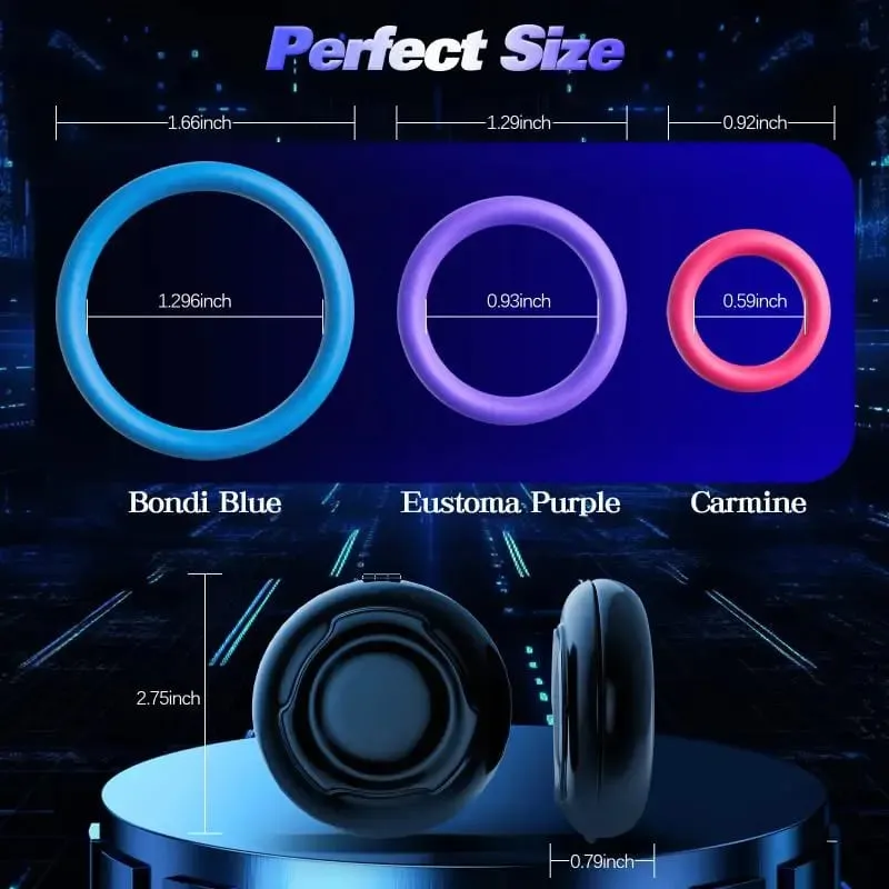 New 3Pcs Men Or Couples Reusable Silicone Cock Penis Rings Enlargers Erection Enhancing Long Lasting Ejaculation Adult Sex Toys