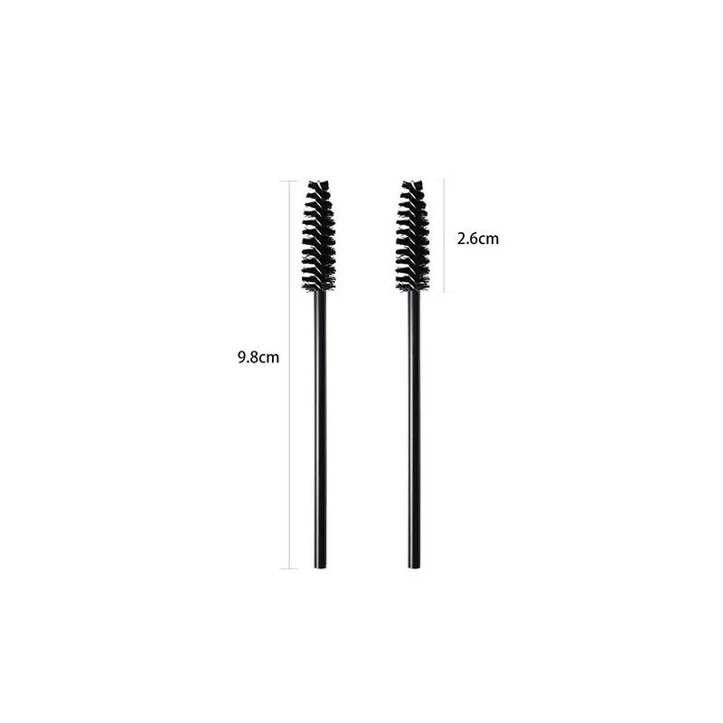 100pc Disposable Eyelash Brush Hollow Eyebrow Comb Lash Extension Makeup Brushes Mascara Stick Applicator Microbrush Beauty Tool — image 2