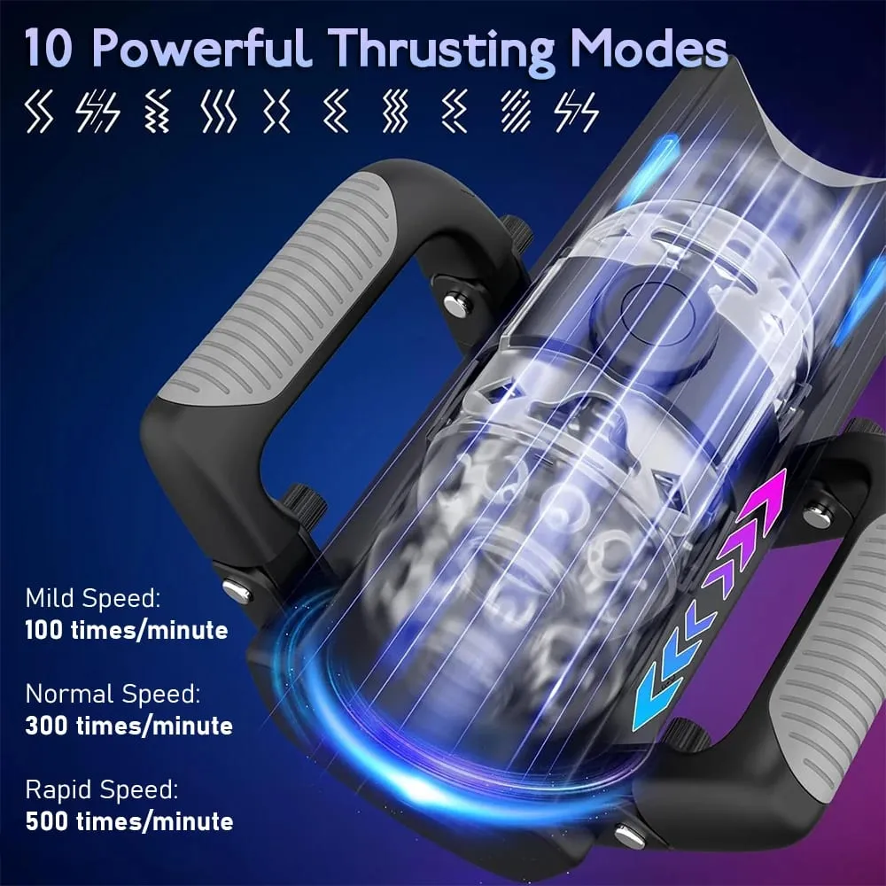 Male Masturbation Cup 12cm 6-Segment Fixed Telescopic One Key Burst Auto Thrust Masturbator Endurance Trainer Adult Sex Toys