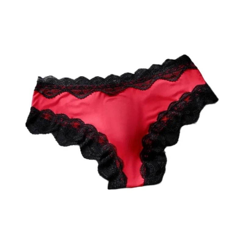 Men Panties For Men Lace Trim Briefs Breathable High Elastic 3D Convex Pouch Underpant Sexy Thin See Through Underwear — image 9