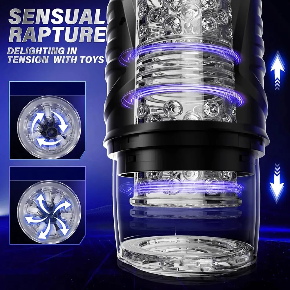 Telescopic Rotation Automatic Male Masturbator Cup Blowjob Sex Machine Thrusting Sex Toys for Men Pocket Pussy Vacuum Penis Pump — image 2