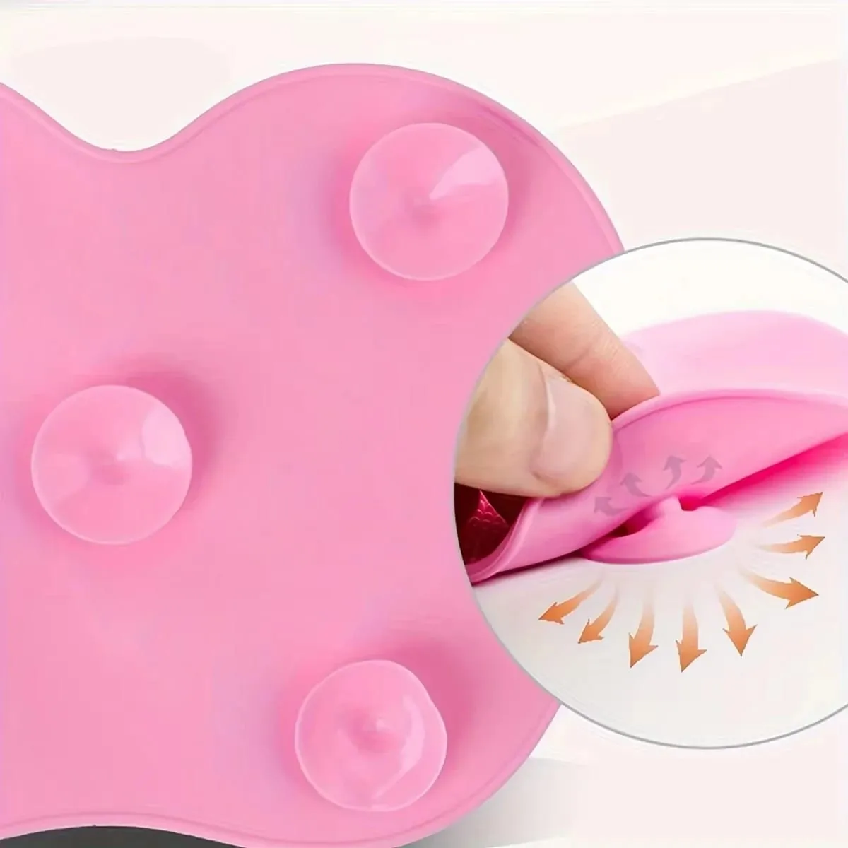 Silicone Apple-Shaped Makeup Brush Cleaning Mat With Suction Cup Deeply Cleans Makeup Brushes Making Brushes Fluffy And Soft