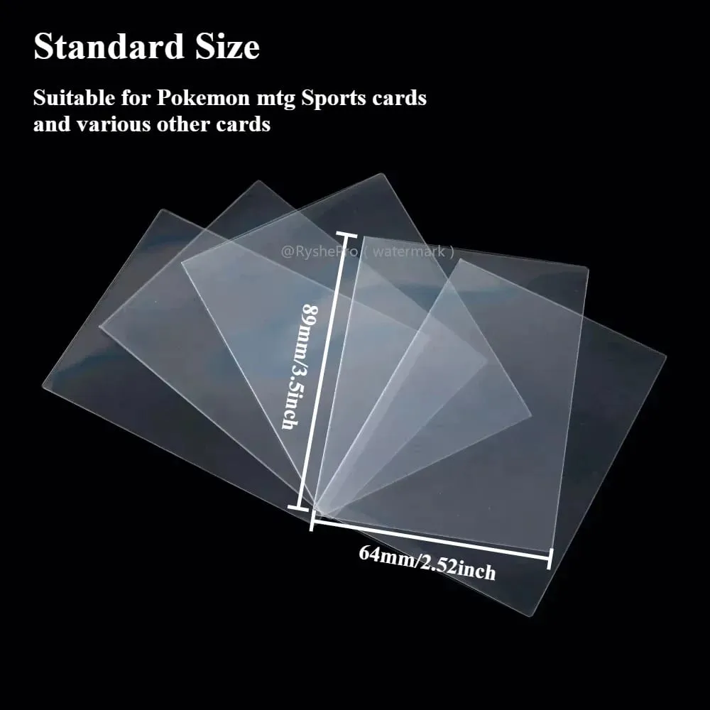 100 sztuk gorące przezroczyste koszulki na karty MTG rozmiar standardowy przezroczysty ochraniacz karty TCG wewnętrzna okładka karty do sportowych gier planszowych 64x89mm